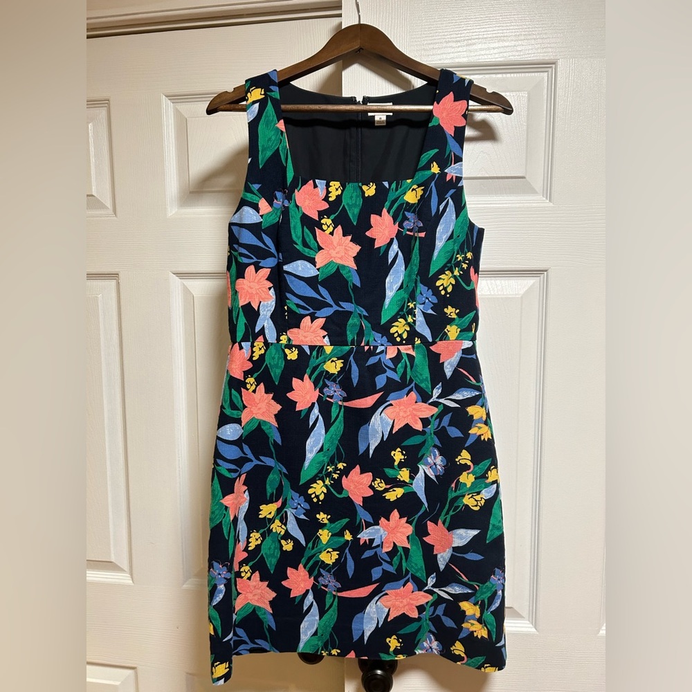 J Crew Floral Shift Dress Size 8